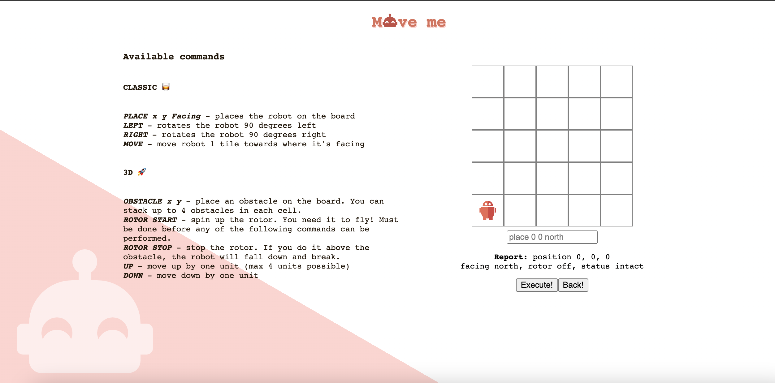 GitHub - chivoi/toy-robot: TS/React solution to the toy robot challenge