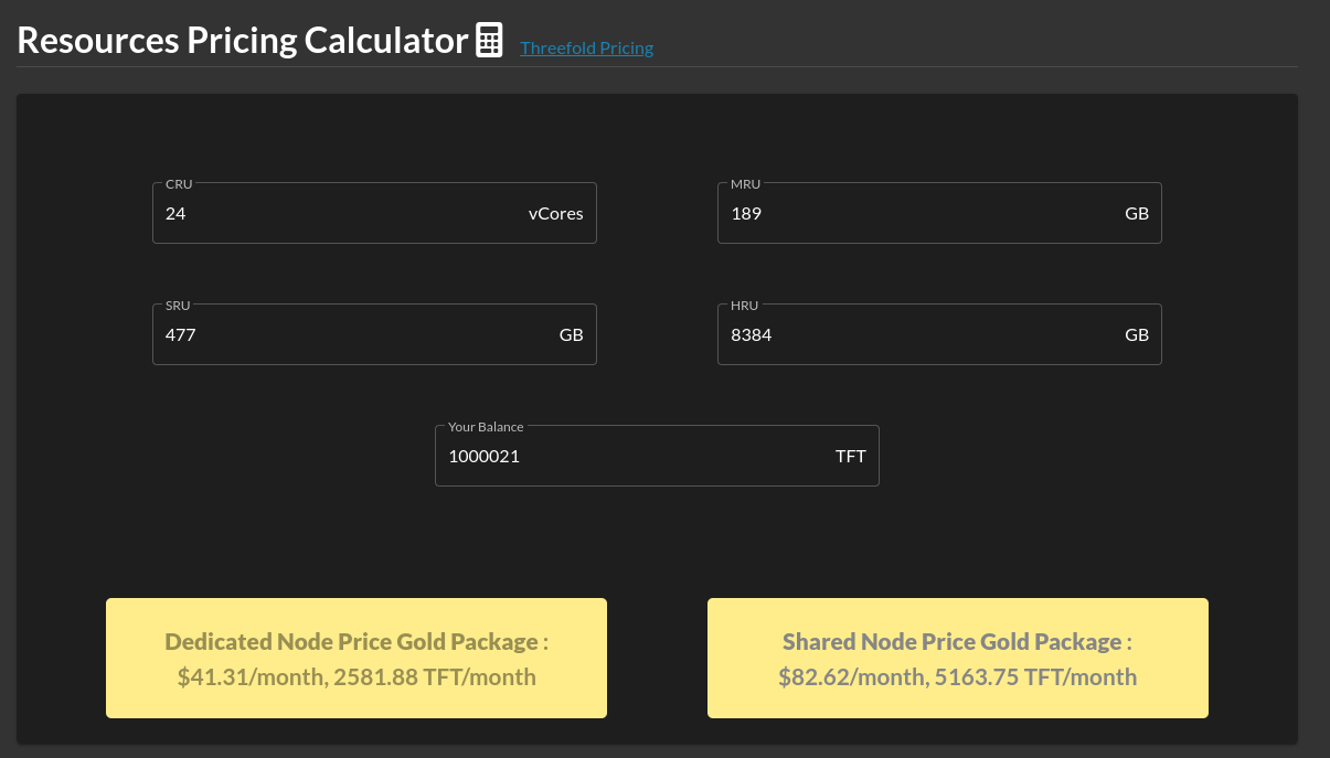 Rented dedicate node price isn't changing for any twin balance · Issue ...
