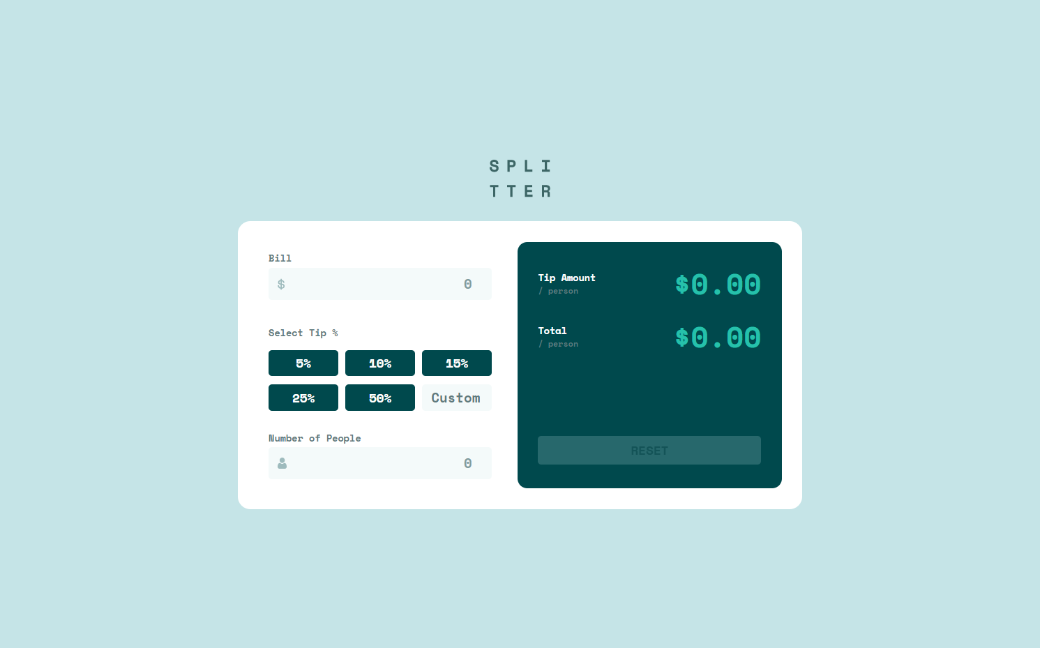 GitHub - gabrieleglvs/tip-calculator-app: Projeto pessoal - Essa é a ...