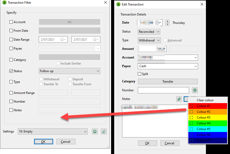 Allow filter by transaction highlight color · Issue #3686 ...