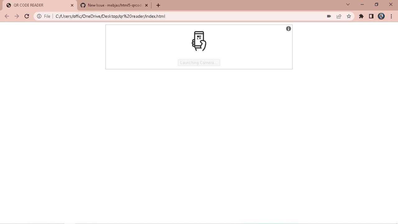 The camera won't launch. · Issue #680 · mebjas/html5-qrcode · GitHub