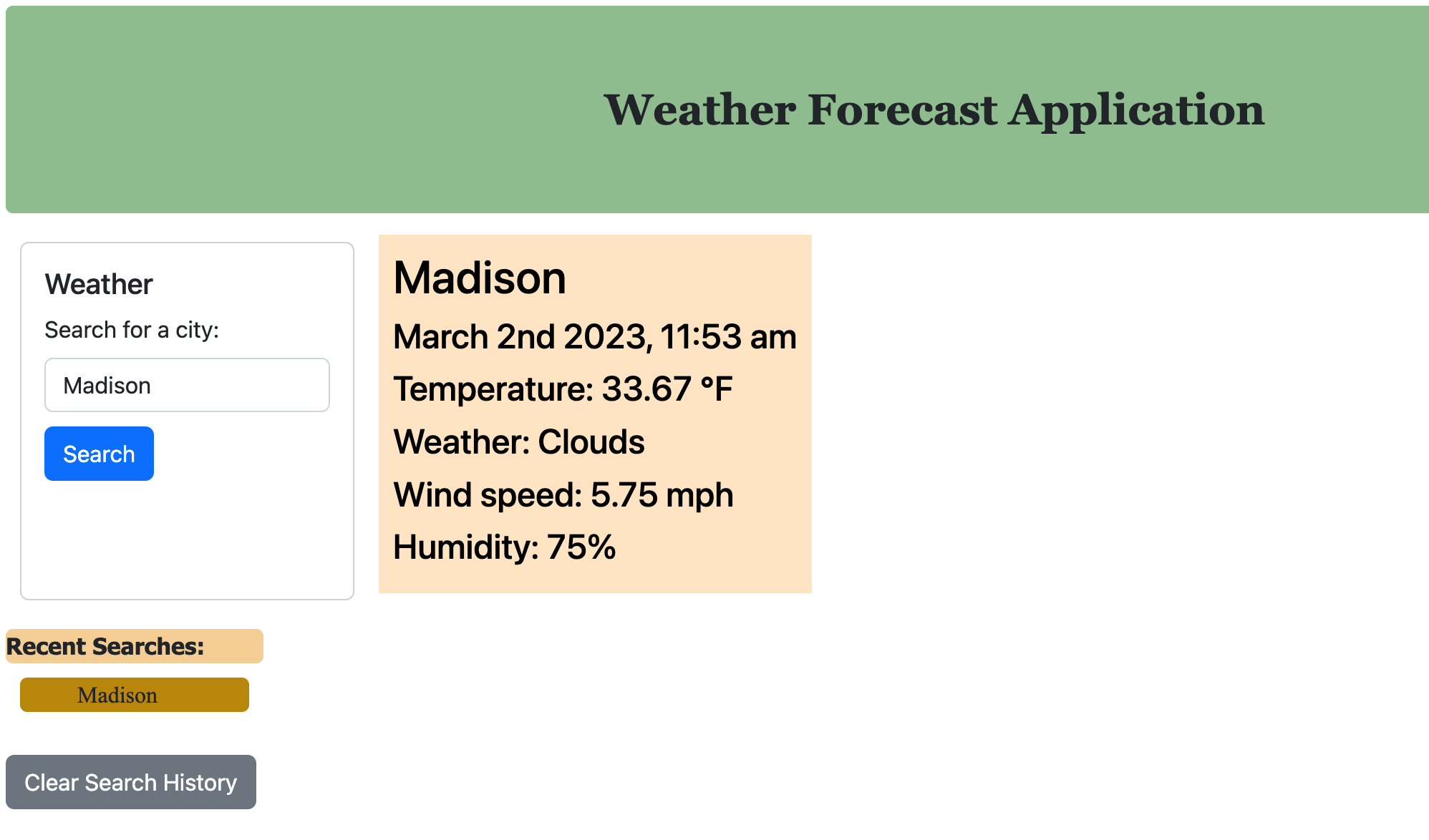 GitHub OilPainter1/WeatherApp Allows user to get weather data about