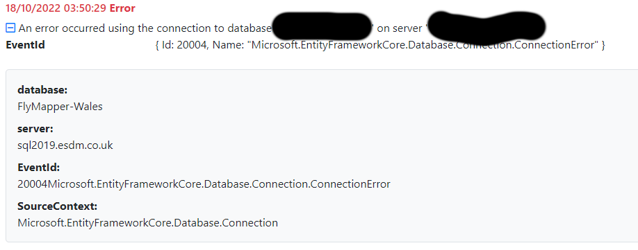 Email queue filling error log when connection to database is lost ...