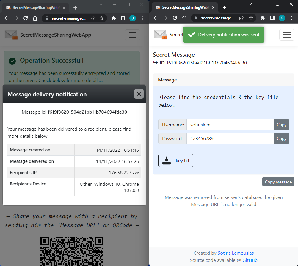 GitHub - sotirislem/SecretMessageSharingWebApp