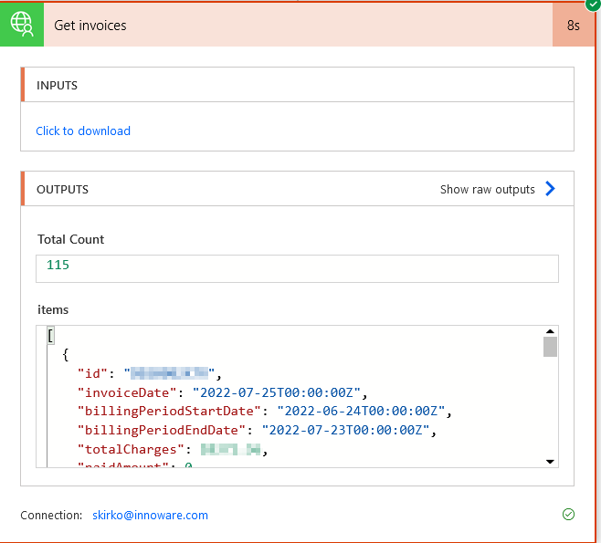 Get invoices in flow