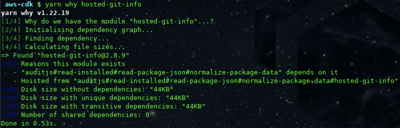 [BUG]Outdated and vulnerable third party library in use (hosted-git ...
