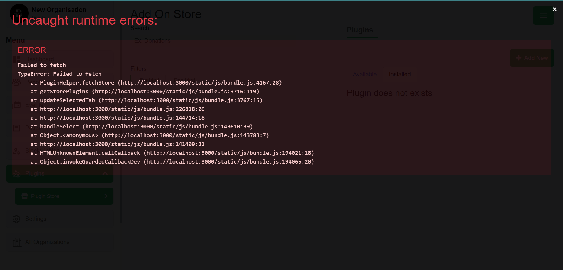 Bug Report Installed Plugins are not fetched correctly and showing
