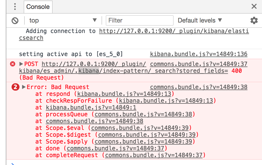 400 Bad Request - Request must contain an kbn-xsrf header