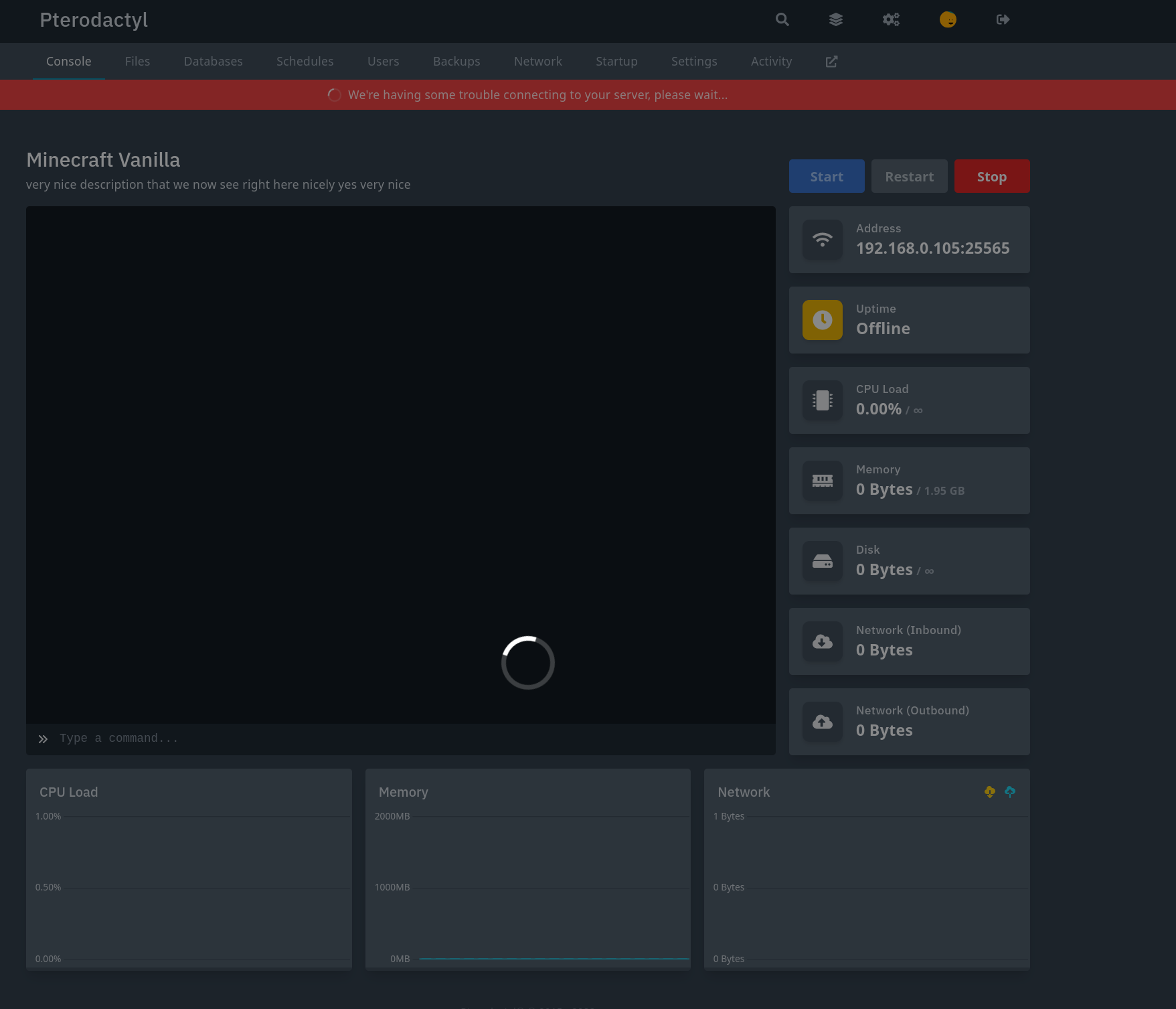 Console lazy loading prevents access to the server when it's not ...