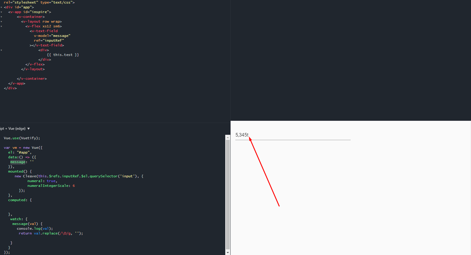 [Bug Report] Use Cleave.js for mask Number · Issue 6910 · vuetifyjs