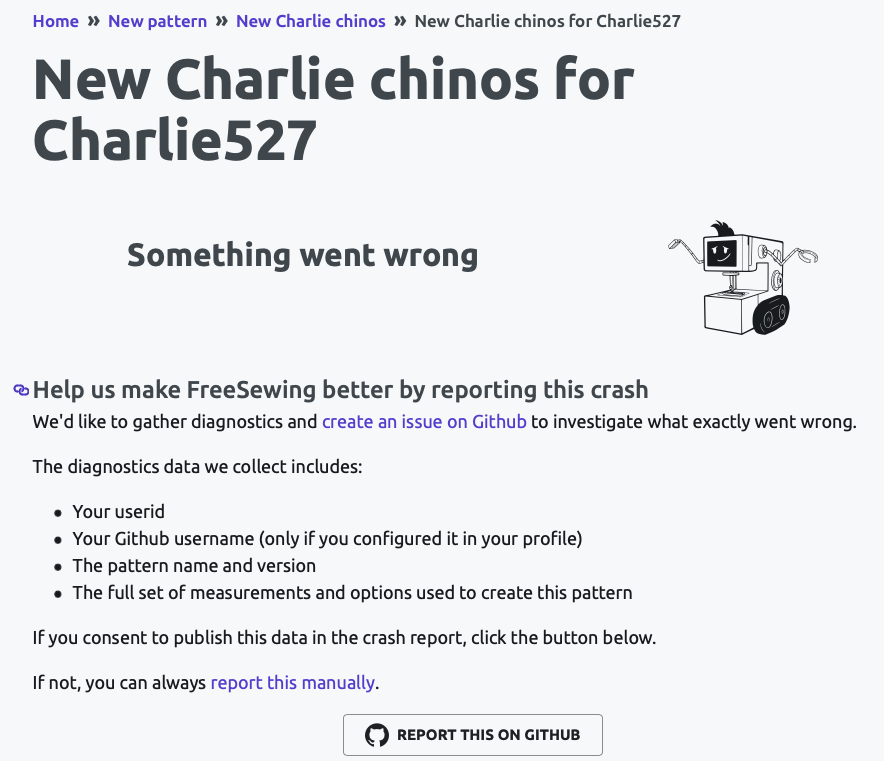 [bug]: "Report this on GitHub" button not working · Issue #3571 ...