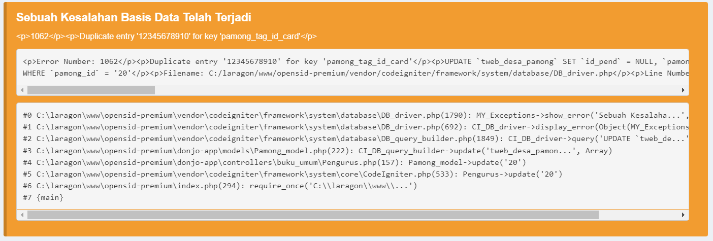 Bug/error: Update pengurus · Issue #5133 · OpenSID/OpenSID · GitHub