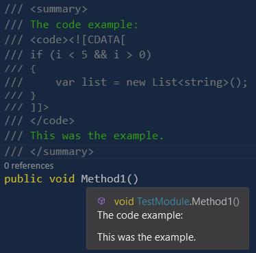 Quick Info for XML doc tag should not remove CDATA block · Issue #53135 ...