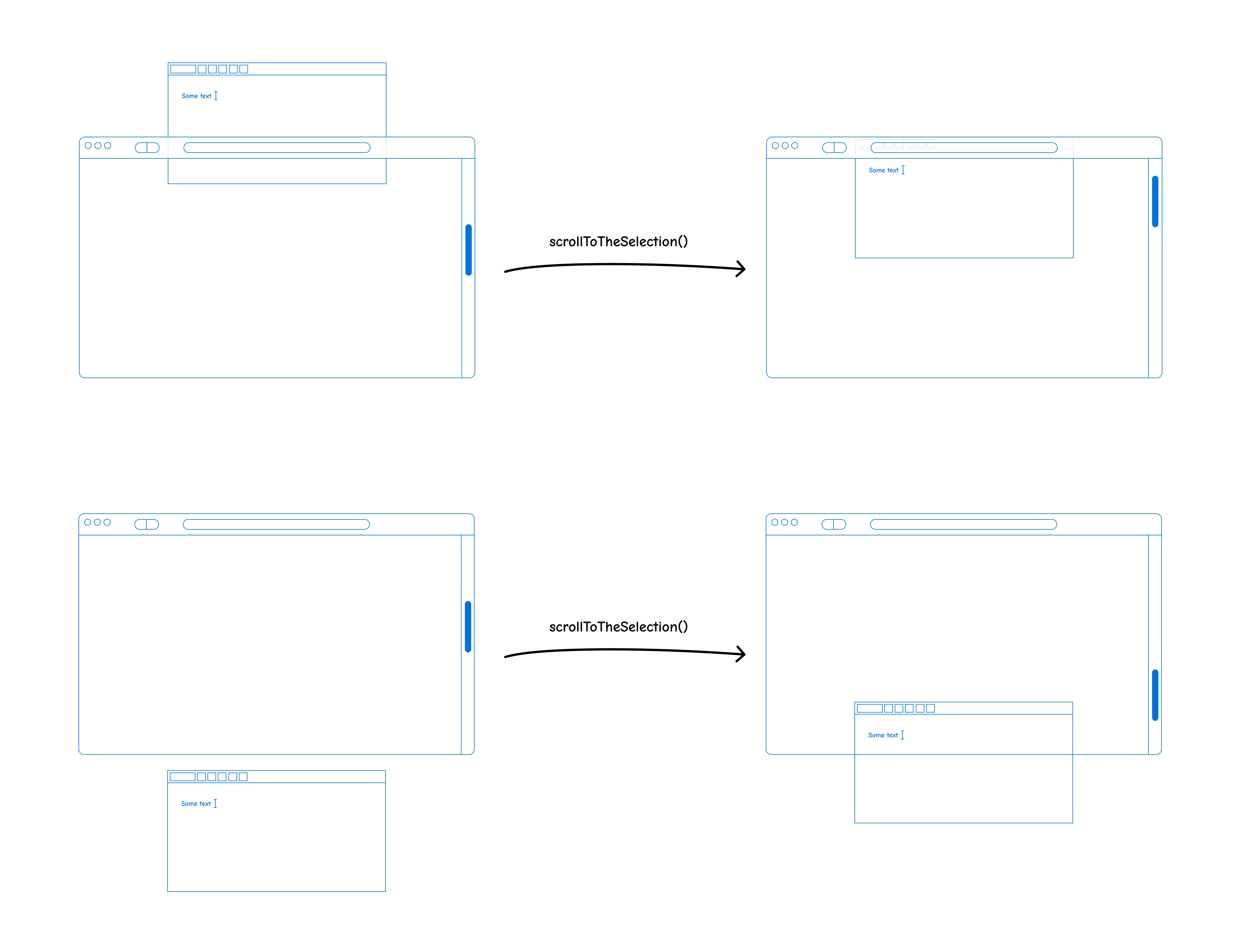 Allow scrolling to the top in the View#scrollToTheSelection() method ...