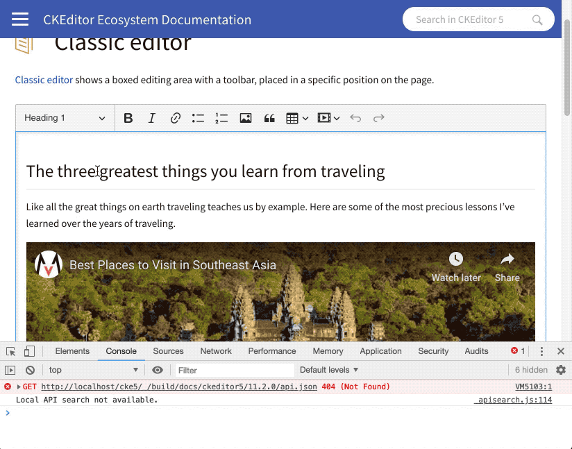 Error thrown when cutting a media widget after pasted lots of content ...