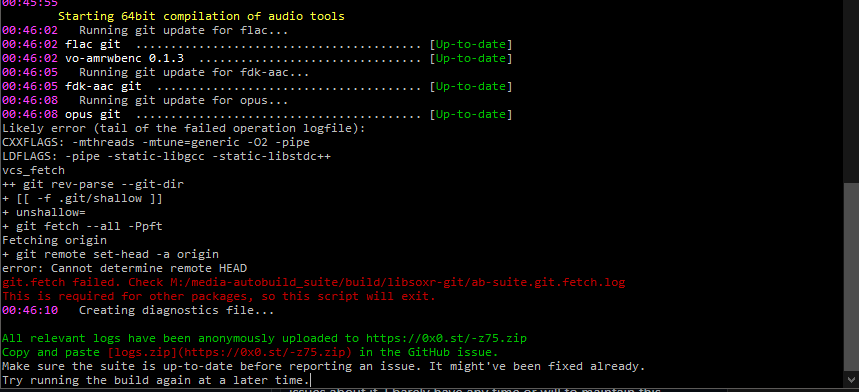 Build not working · Issue #1901 · m-ab-s/media-autobuild_suite · GitHub