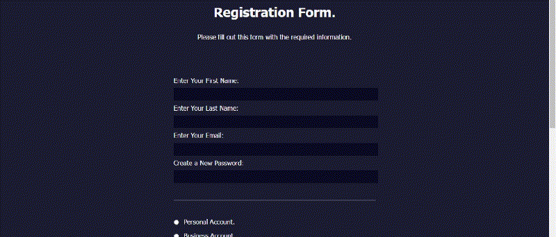 GitHub - AngieBarron45/RegistrationForm: This is a section for User ...