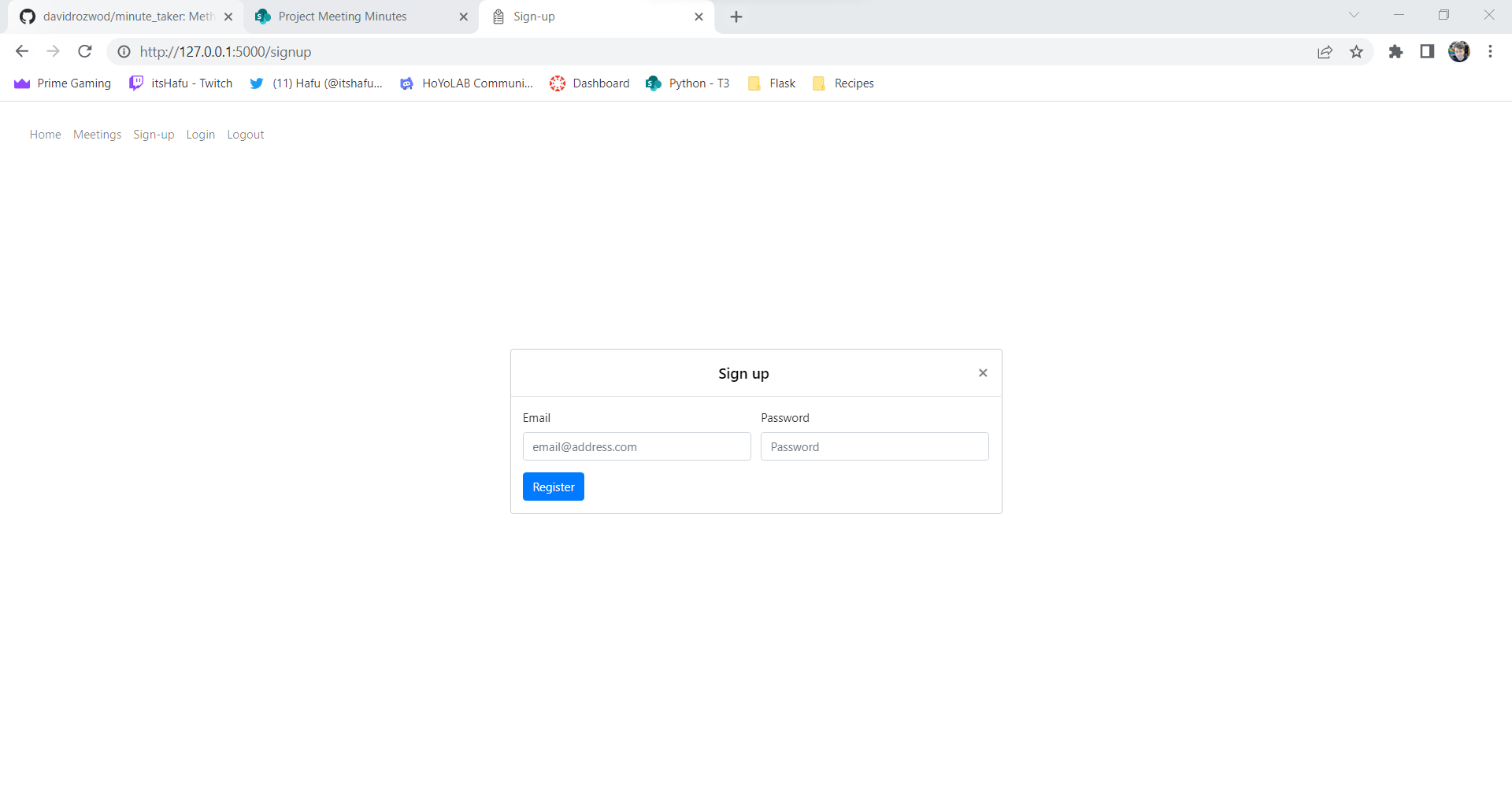 GitHub - davidrozwod/minute_taker: Methods for submitting and deleting ...
