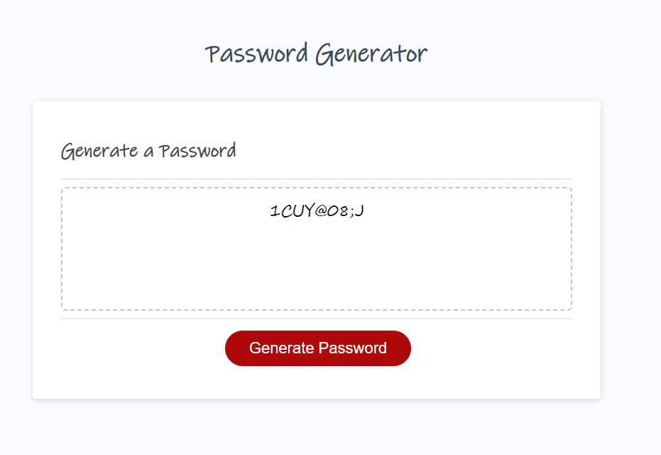 GitHub - Eight19/Password-Generator