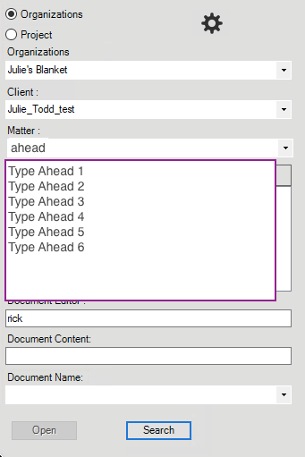 Client / Matter - Open Panel, real-time sayt display · Issue #23 ...