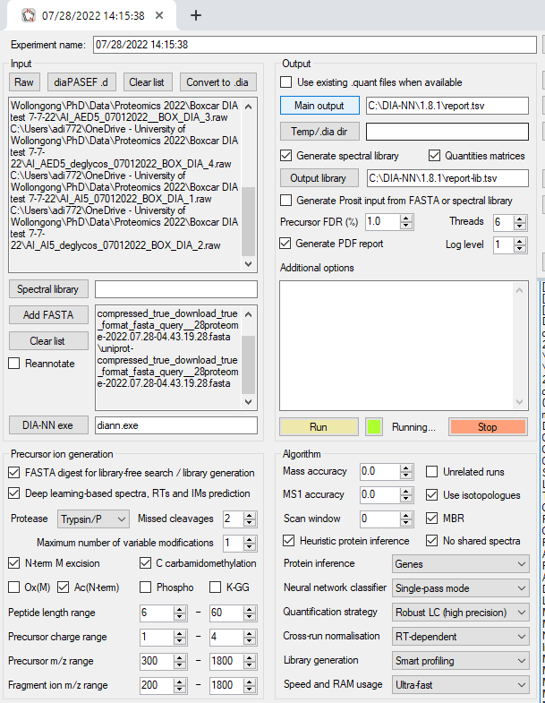adi772 DIANN stalling screenshot 28-7-22