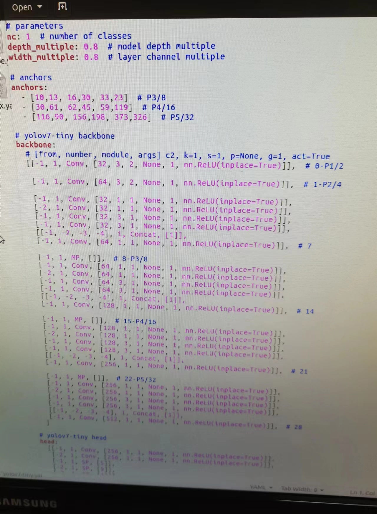 yolov7tiny.yaml中更改depth_multiple和width_multiple后生成engine文件的过程中报错