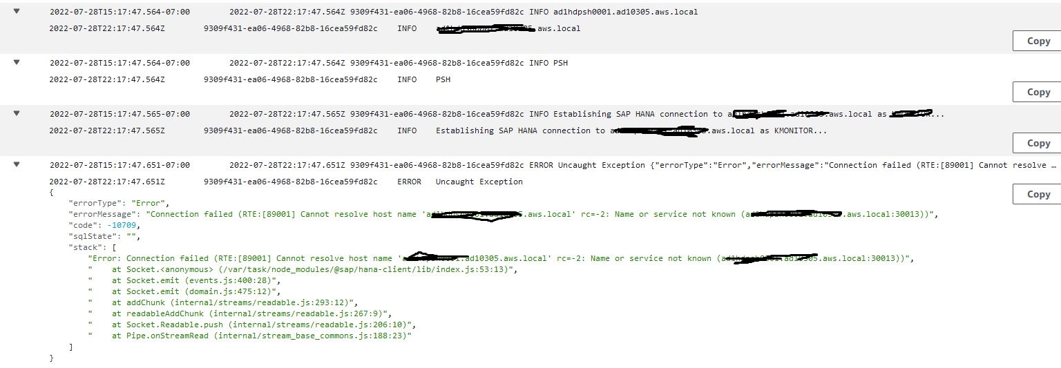 Error Connection failed Cannot resolve host name · Issue 6 · aws