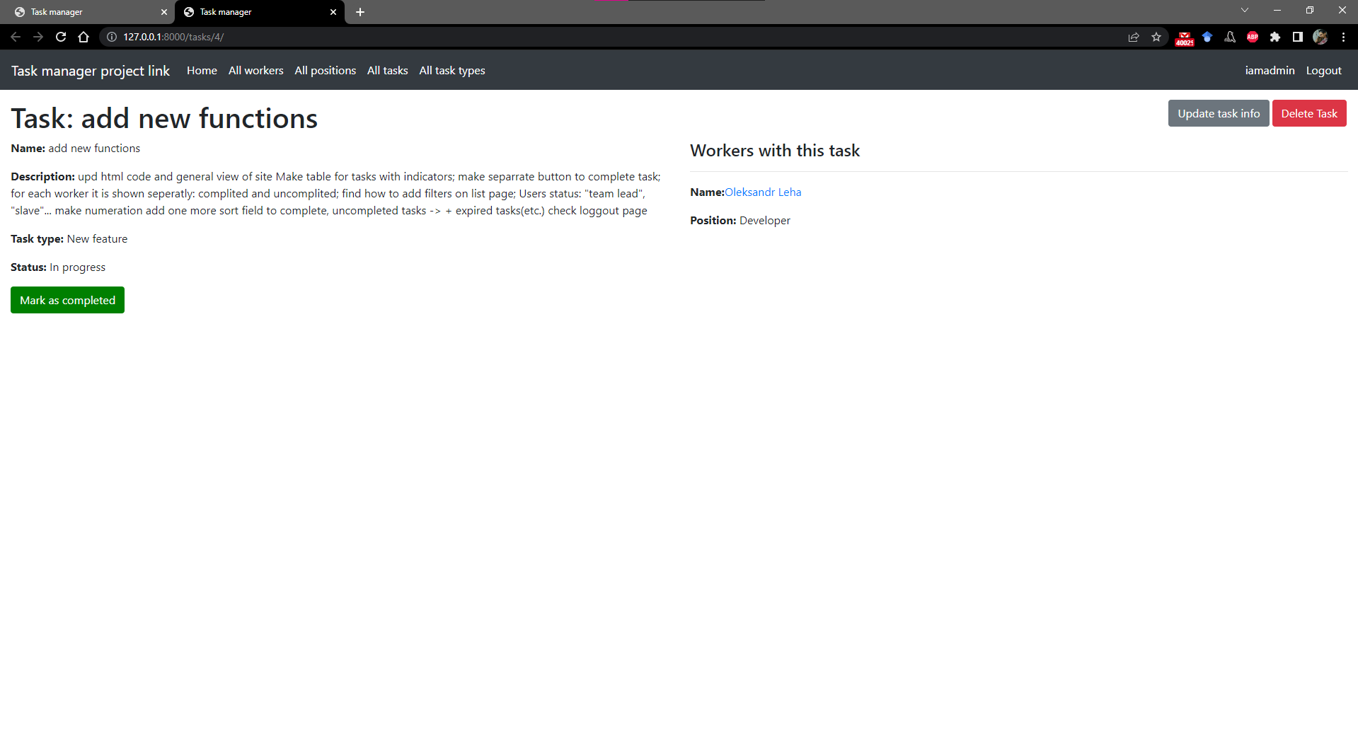 GitHub - alexlega/Task-manager-project: Implementation of task manager
