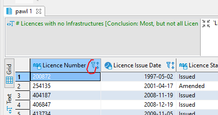 MySQL Query results - filters on columns with spaces aren't escaped ...