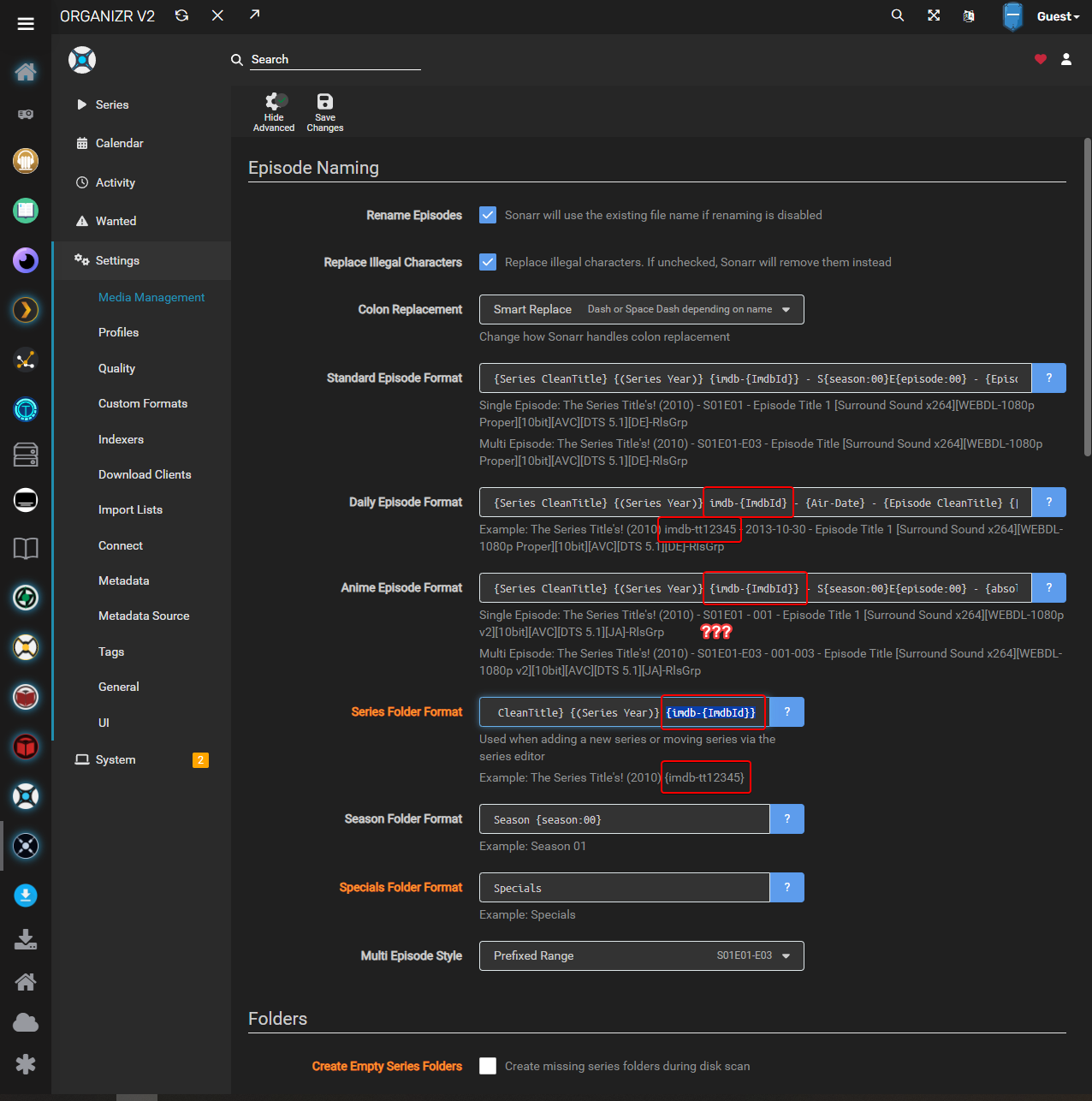 Squiggly brackets, {}, behave differently between file and folder names
