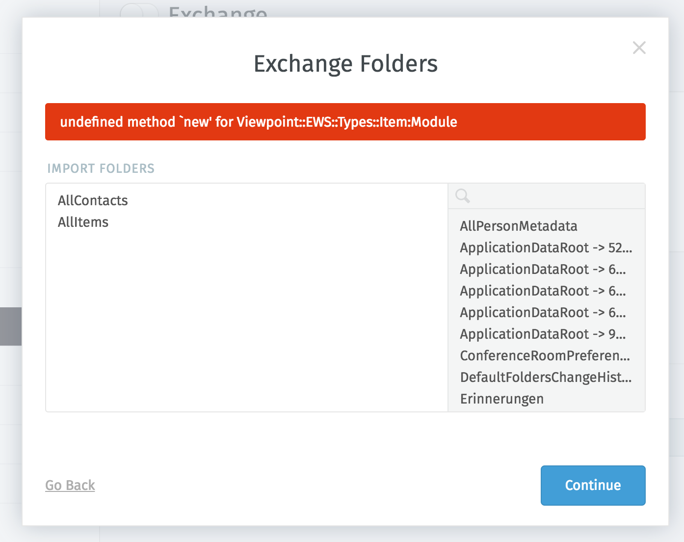 Exchange config with error message · Issue #1381 · zammad/zammad · GitHub