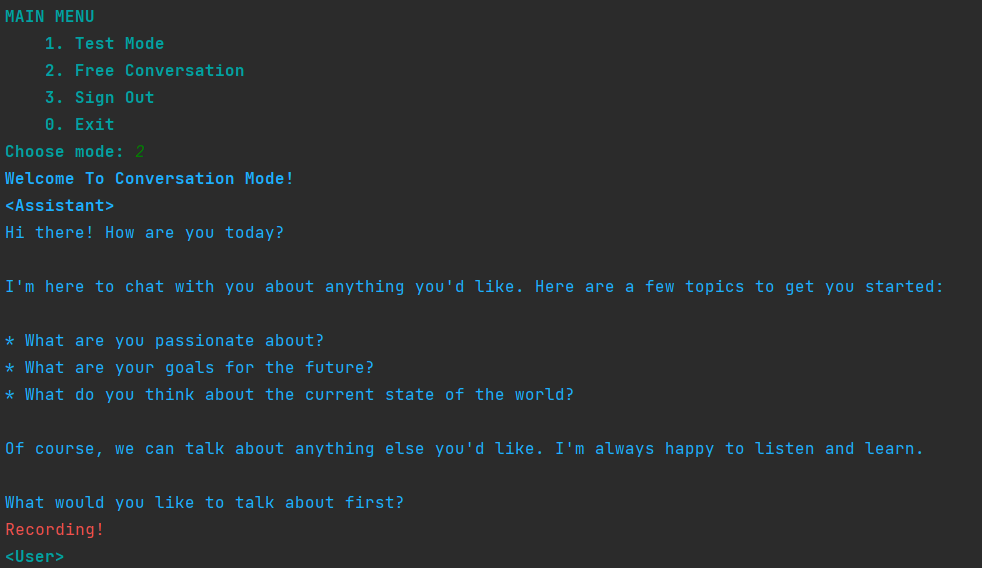 Conversation Mode Start