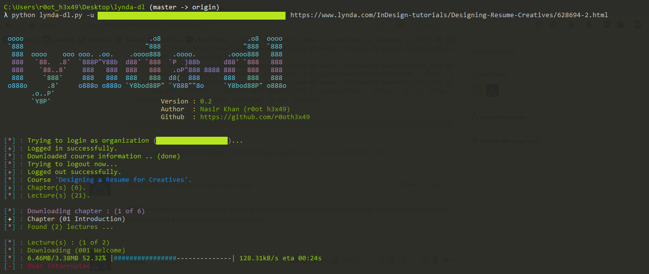 unable to download · Issue #46 · r0oth3x49/lynda-dl · GitHub