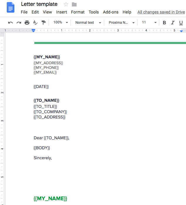 how to address and print an envelope using google docs