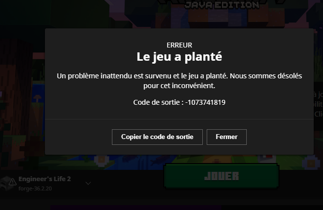 Crash at world load (Error code: -1073741819) · Issue #169 · Engineers ...