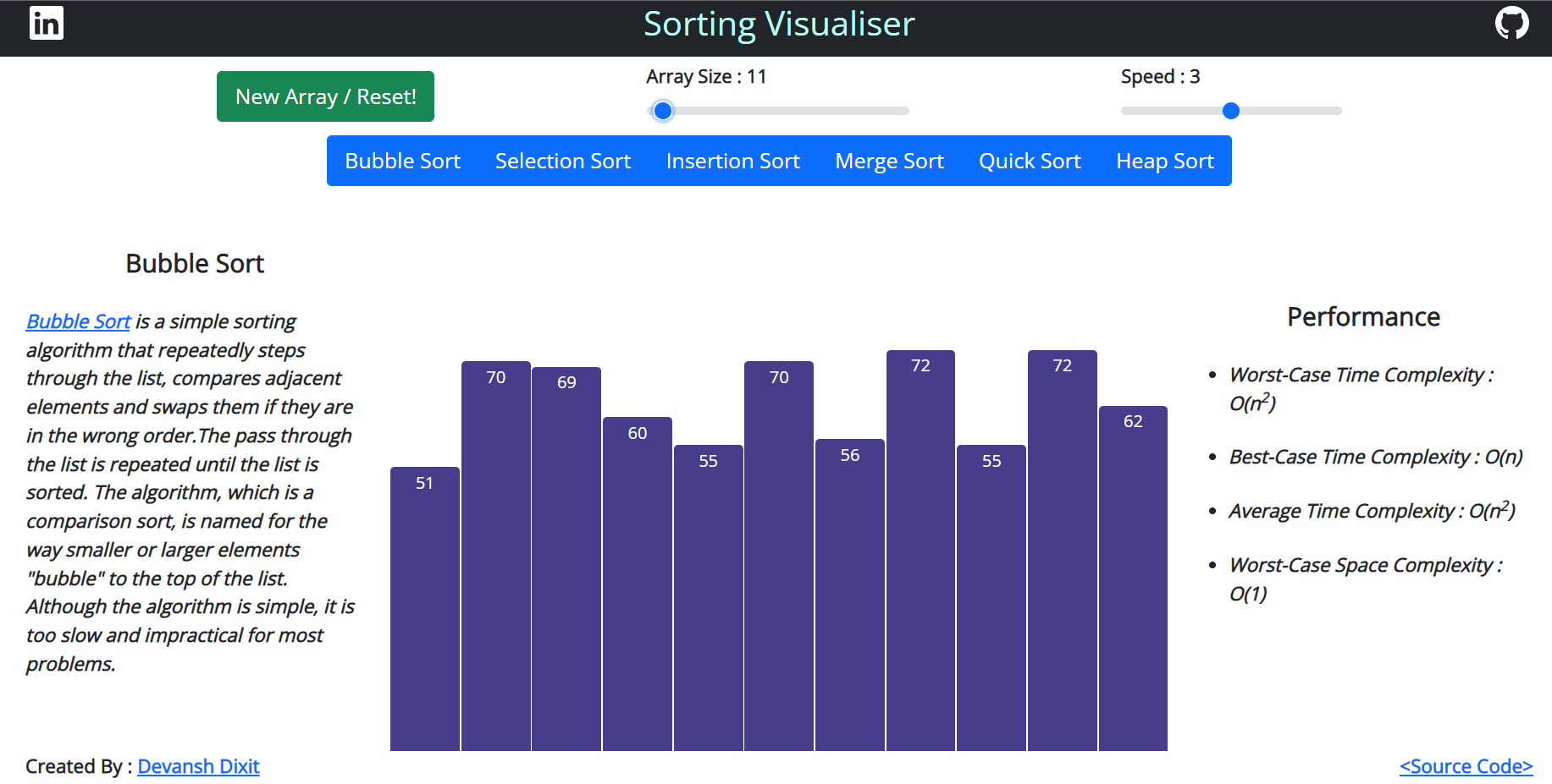 GitHub - devanshD77/Sorting_Visualizer