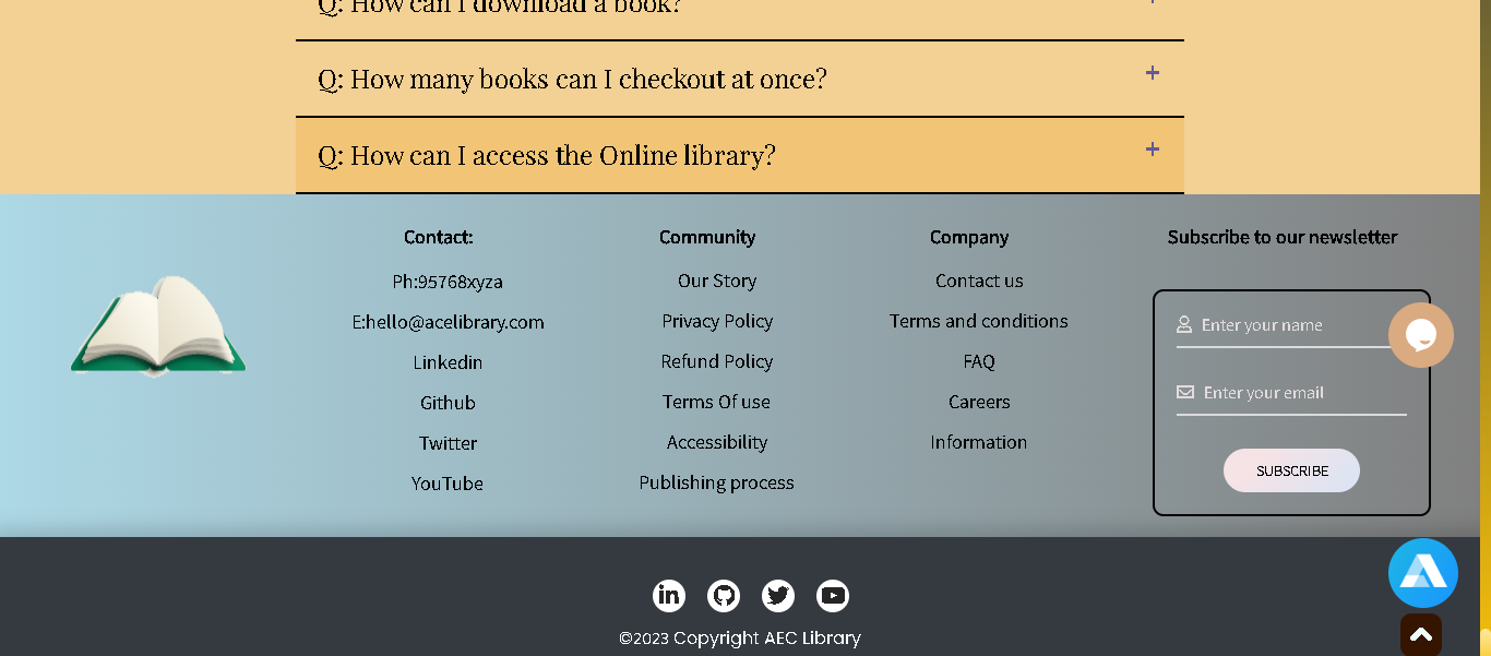 Improve footer UI · Issue #1358 · SauravMukherjee44/Aec-Library-Website ...