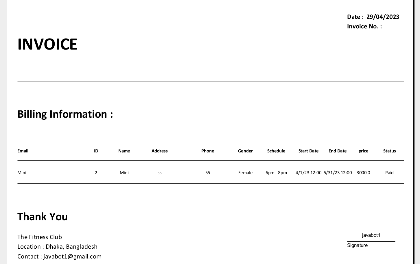 invoice 2