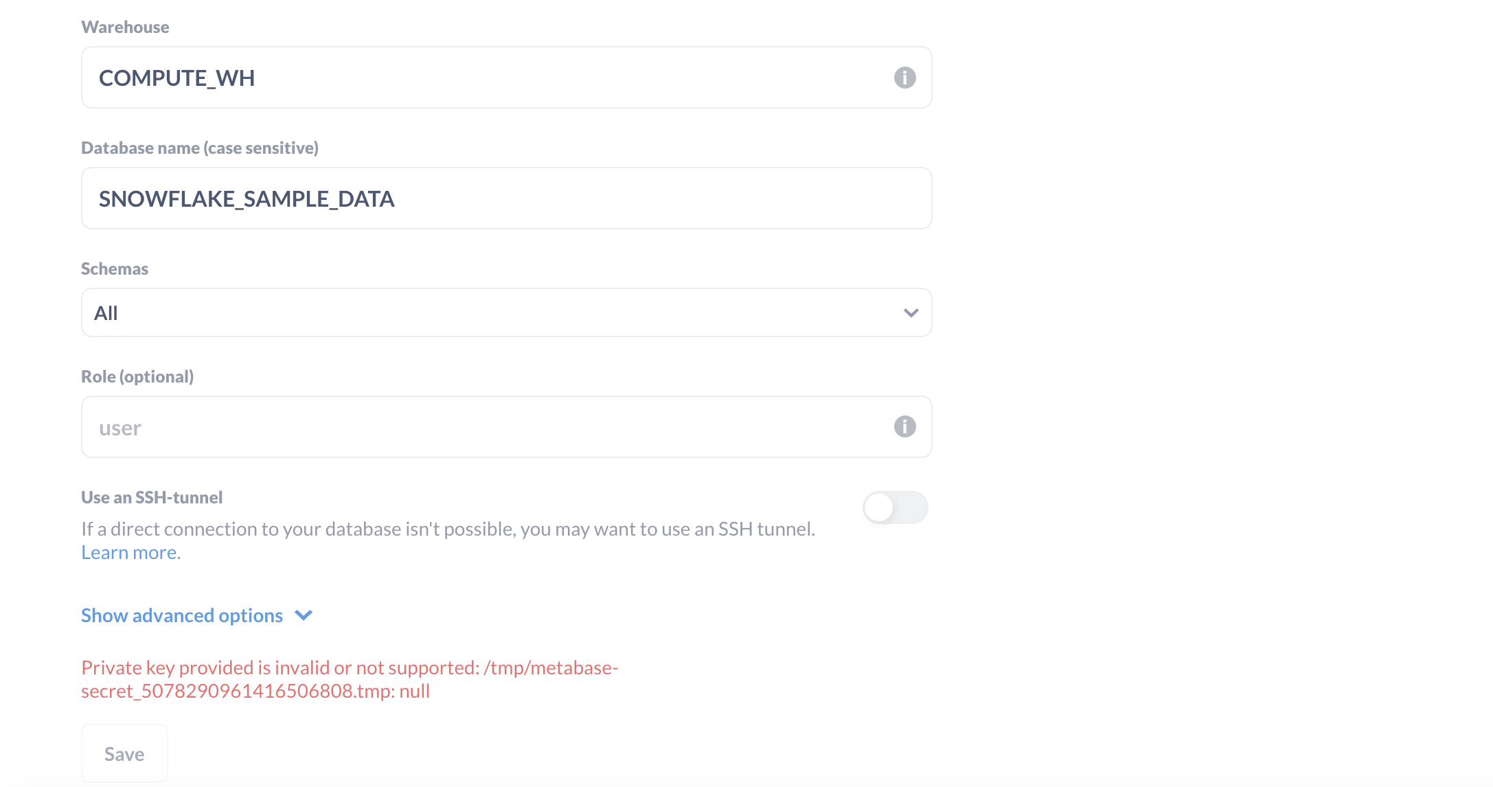 Snowflake Key Pair Authentication doesn't work · Issue 26078