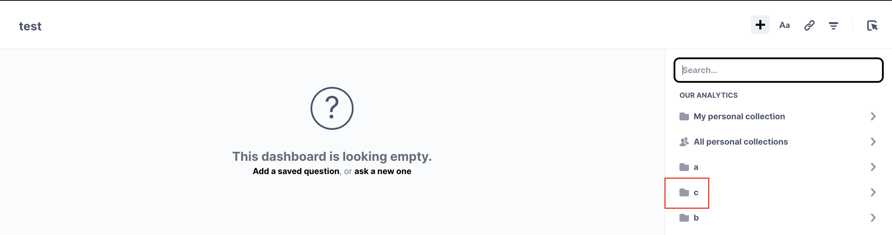 Add to Dashboard/Save Question Menu doesn't respect Collection