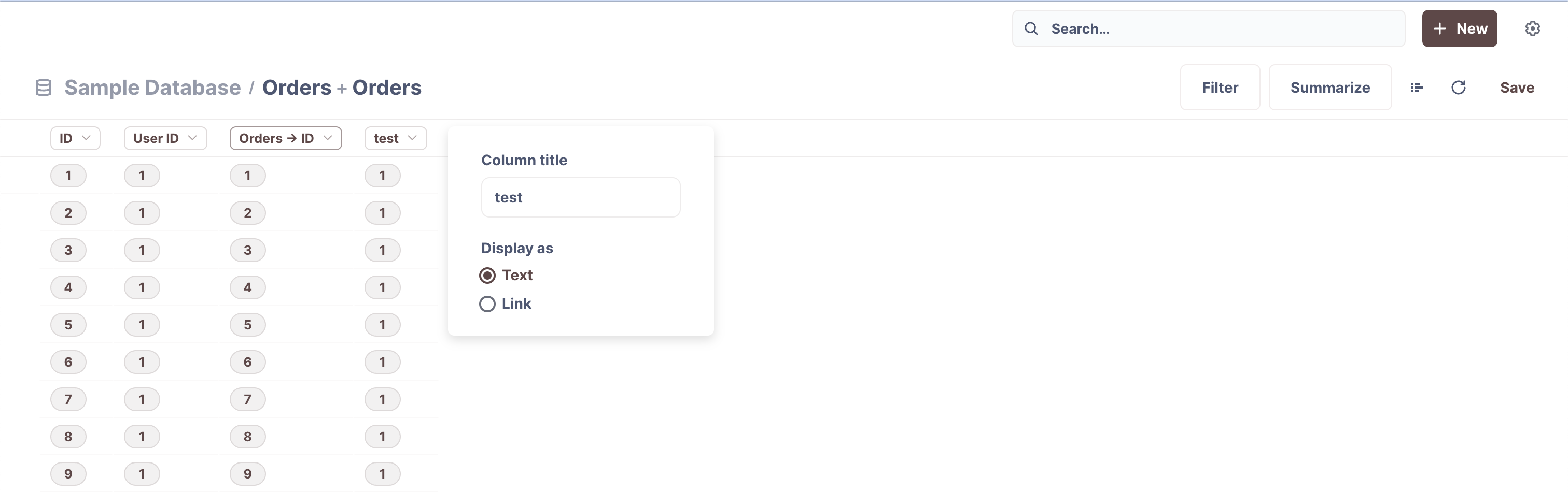 Column name gets reflected in both columns for models having the same
