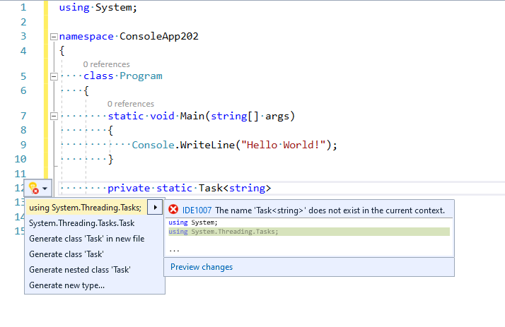 [Regression] Resolve using no longer shows up in certain contexts ...