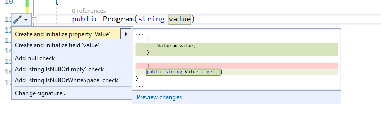 Do not get any code fixes when you highlight a parameter · Issue #29190 ...