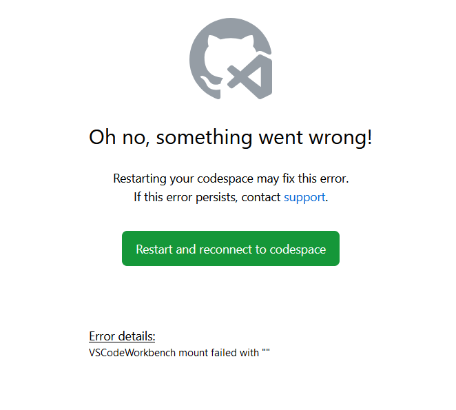 VSCodeWorkbench mount failed with "" · community · Discussion 29516