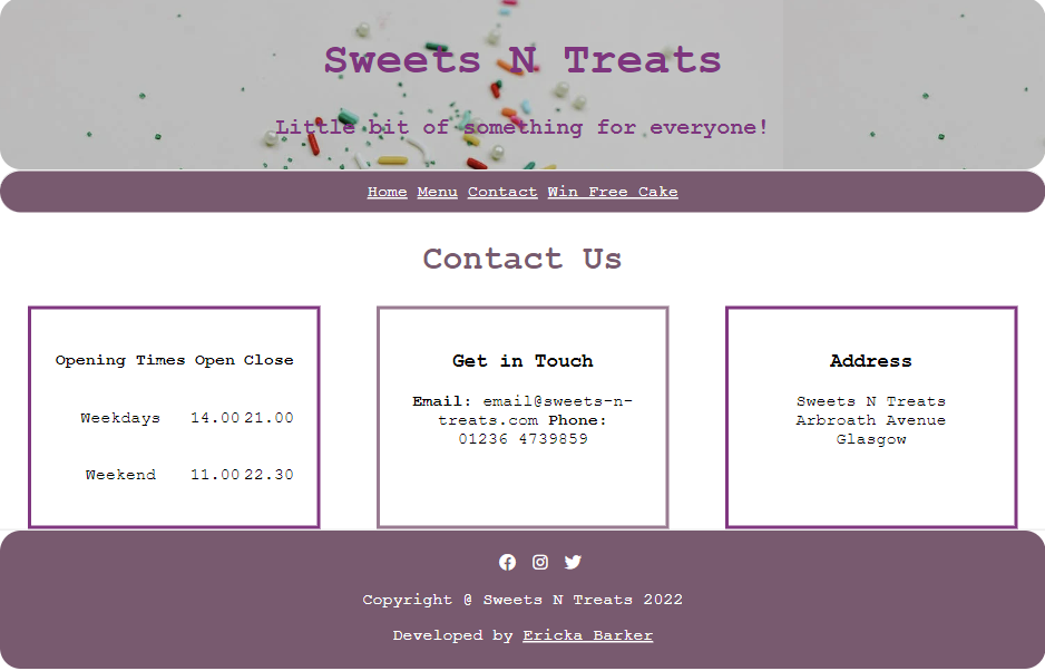 GitHub - Erickabarker/Sweets-N-Treats: Sweets N Treats supplying a ...