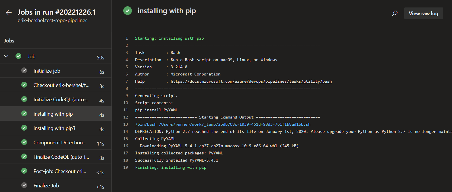 Facing issue with the PyYaml and it is not able to download/run in ...