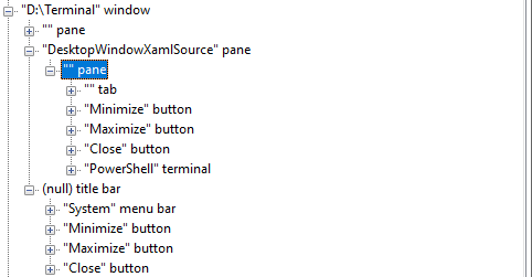 Inspect.exe UIA Tree