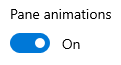 Pane animations
