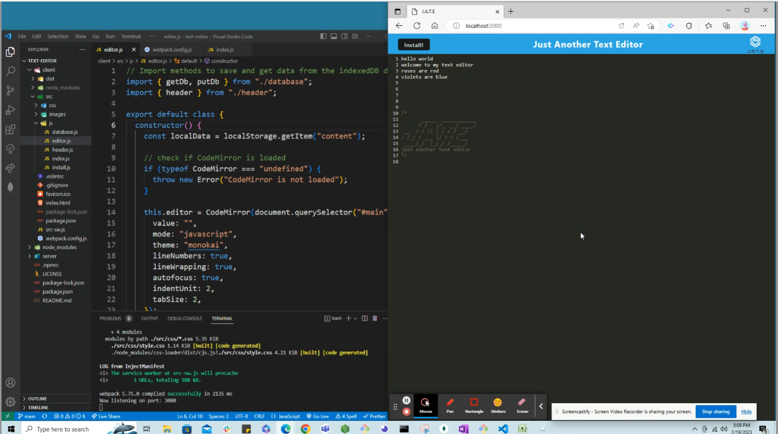 GitHub Rhondoid/texteditor PWA Text Editor