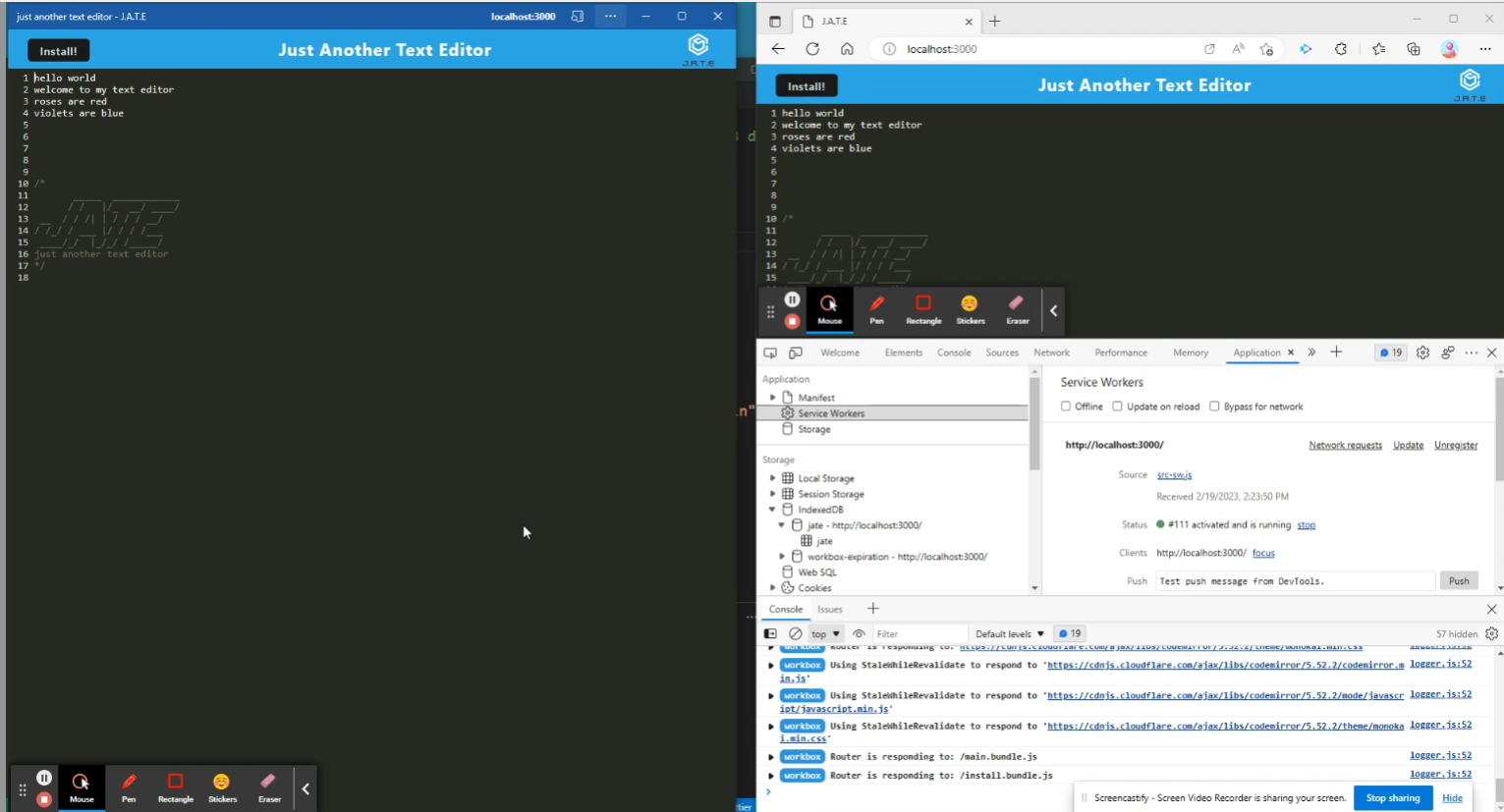 GitHub Rhondoid/texteditor PWA Text Editor